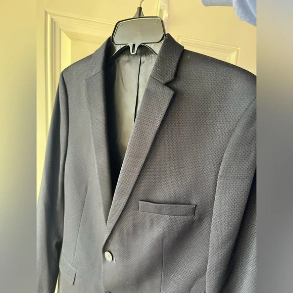 Marc New York Andrew Marc mens blazer NEW size 20 skinny black blue - Picture 4 of 8